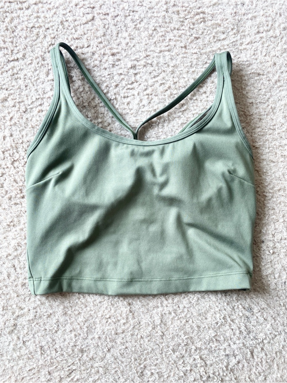Worn Once All In Motion Army Green Sports Bra Top